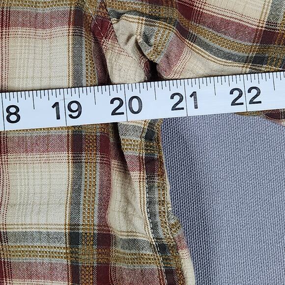 Horny Toad Men's Medium Long sleeve button up organic 100% cotton plaid shirt - Picture 6 of 9